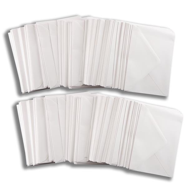 Jellybean Crafts 250 x White Linen 7x5" Envelopes - 110gsm - 970351