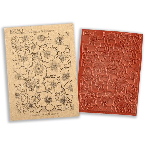 Stamp Addicts Floral Background Cling Mounted Rubber Stamp - 971459