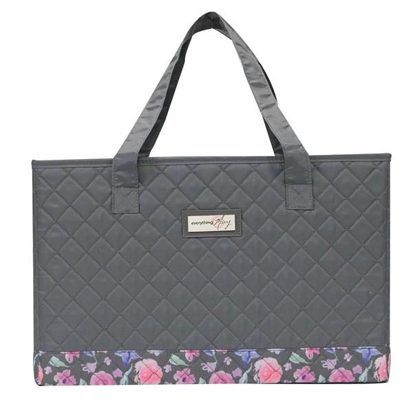 Everything Mary Quilted Grey & Pink Floral Sewing Machine Bag - 971608