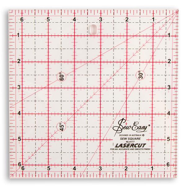Sew Easy Square Patchwork Ruler 6.5" x 6.5" - 974907