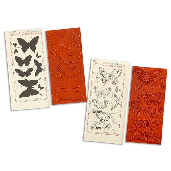 Chocolate Baroque Blush Collection - 2 x Mounted DL Stamp Sheets - 981547