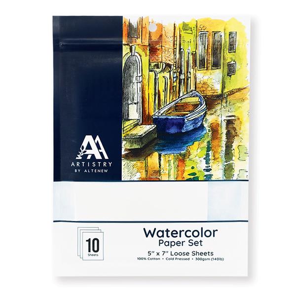 Altenew Cold-Pressed Watercolour Paper Set - 5"x7" - 10 Sheets -  - 982262