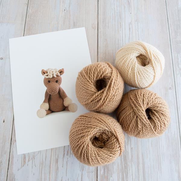 Toft Animal Crochet Kit- Chardonnay The Pony - fibre space