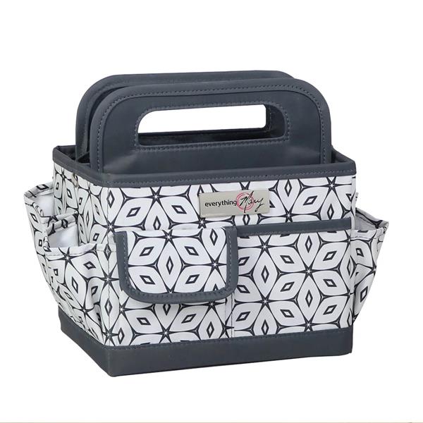 Everything Mary Grey Cream Collapsible Desktop Tote - 986616
