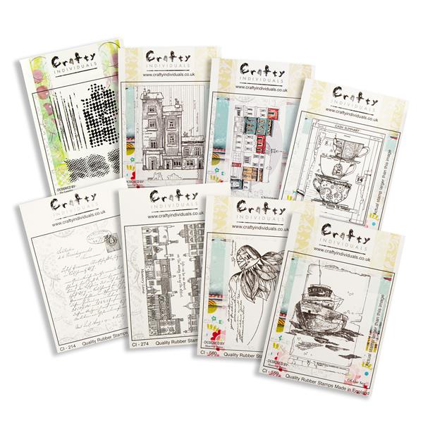 Crafty Individuals 8 Cling Mounted Rubber Stamps (Set 2) - 987088