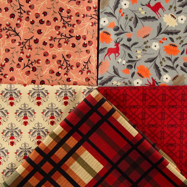 Fabric Freedom 'Highland Reimaged' Camel & Blush 100% Cotton - In - 988308