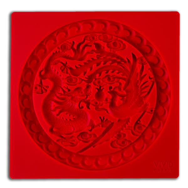 Vivid Crafts Dragon and Phoenix Silicone Mould - 220mm - 990046