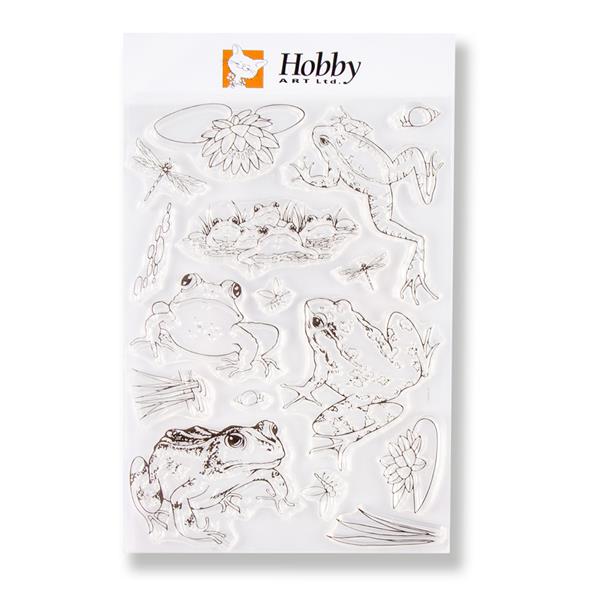 Hobby Art Frogs A5 Stamp Set designed by Sharon File - 16 Stamps - 991232