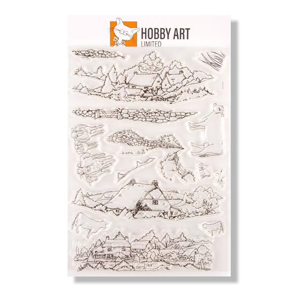 Hobby Art Farm Scenes A5 Stamp Set - 14 Stamps - 993525