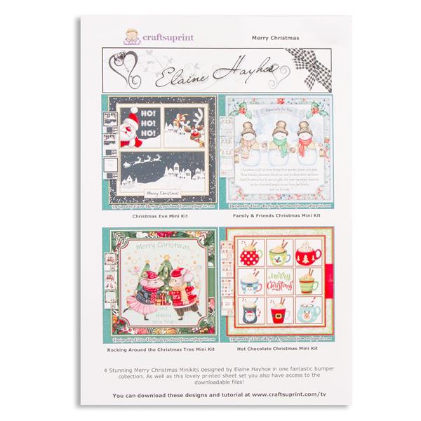 CraftsUprint Merry Christmas 20 Sheets & 20 Matching Downloads - 994284
