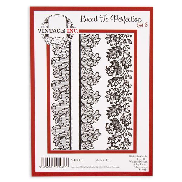 Vintage Inc Laced To Perfection Stamp Set 3 - 995322