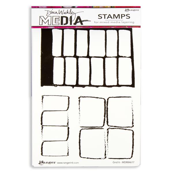 Dina Wakley Media A5 Stamp - Grid It - 995838