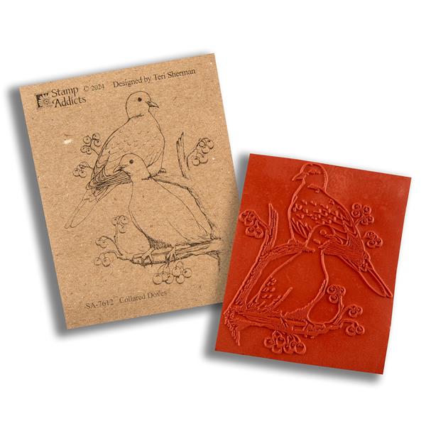 Stamp Addicts Collared Doves Cling Mounted Rubber Stamp - 996416