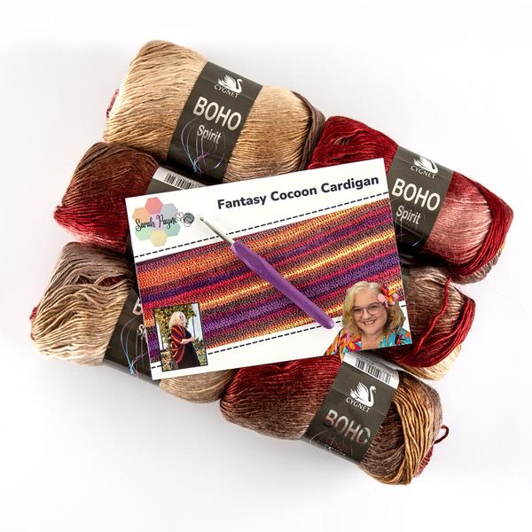 Sarah Payne Crochets Horizon Cocoon Cardigan Kit - Includes: Patt - 997087