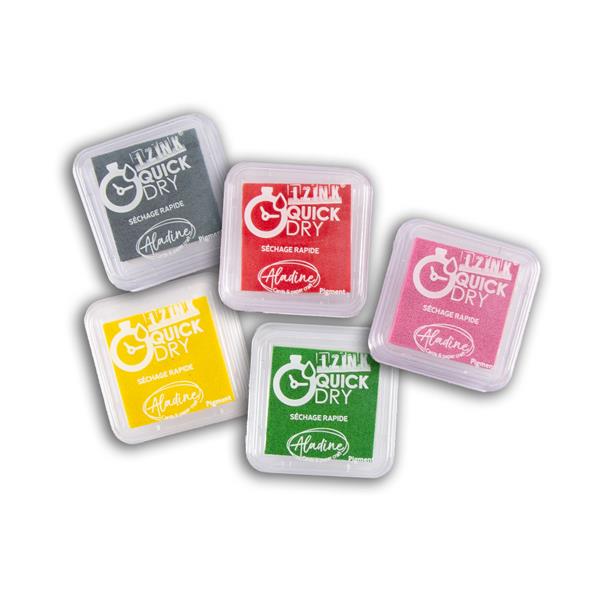 IZINK Quick Dry Ink Pad Collection - 5 x Assorted Colours - Conte - 998697