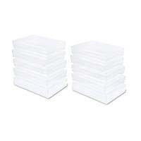 WestonBoxes Cajas de almacenamiento de plástico A4 con tapas para