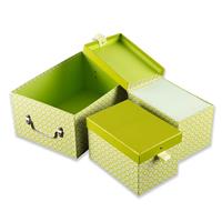 Red Button Set Of 3 Lime Green Storage Boxes & 4.5x7.13” Jade Parchment  Paper - Over 1000 Sheets