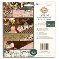 6 pieces of secret garden double sided Scrapbook Paper 4x6 photo mats #925  