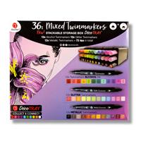 Decotime Twinmarkers (60 Pieces) - With New Colors - Professionele  Twinmarkers